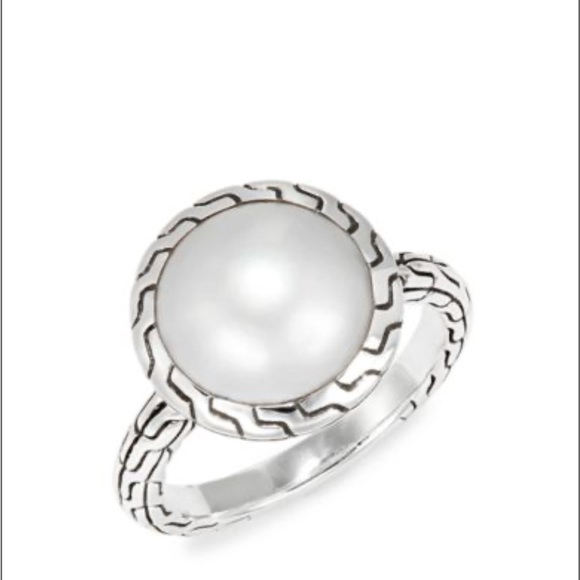 John Hardy Silver Ring with Freshwater Pearl